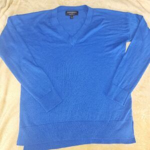 Banana Republic Sweater Womens XS Blue Premium Luxe Yarn Long Sleeve Pullover